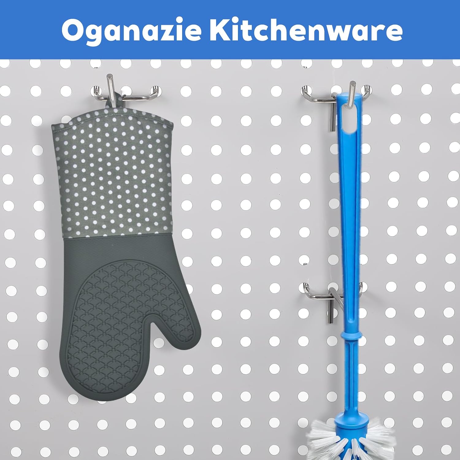 100 Pack Pegboard Hooks 4 Inch Stainless Steel Peg Board Hooks Organizer for 1/8 and 1/4 Inch Garage Storage, Tool Hangers, Wall Display Accessories