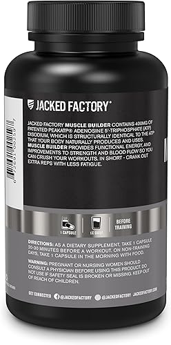 Miniatura 8 de Jacked Factory Essentials Muscle Builder - Constructor muscular ATP para hombres con ATP pico para apoyar la ganancia muscular, mejorar el