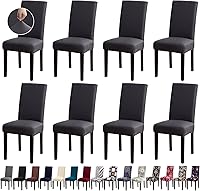 Vista 10 de Fundas de Silla de Navidad, Juego de 4 Fundas Elásticas para Sillas de Comedor, Protectores de Silla para Decoración de Navidad/Decoración del Hogar