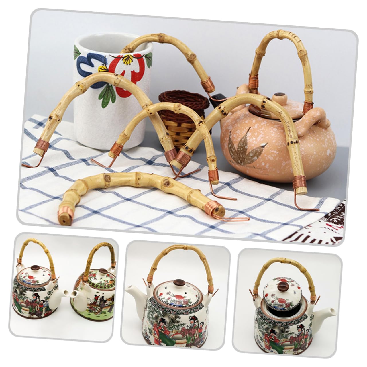 MAGICLULU Anse De Théière Rétro Remplaçable Poignée Tricot Pour Théière Et Bouilloire Accessoire De Cuisine Élégant