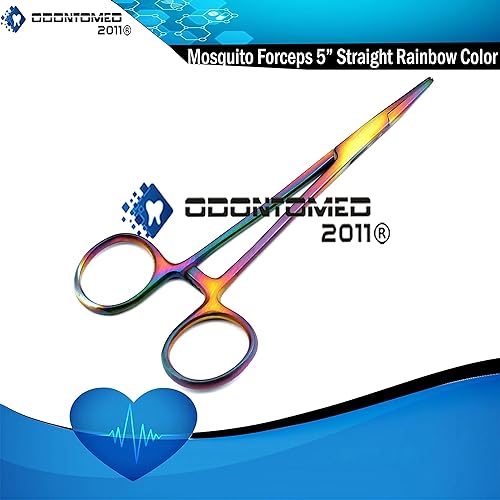 Miniatura 3 de OdontoMed2011 10 pinzas de hemostato con bloqueo de mosquitos surtidos de 5 pulgadas, ideales para todo tipo de pasatiempos y extractor de pelo