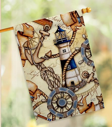 Miniatura 9 de Bandera náutica costera de Sailor Sea Shells al aire libre, decoración del océano de verano, pancarta pequeña para jardín, patio, regalo de doble