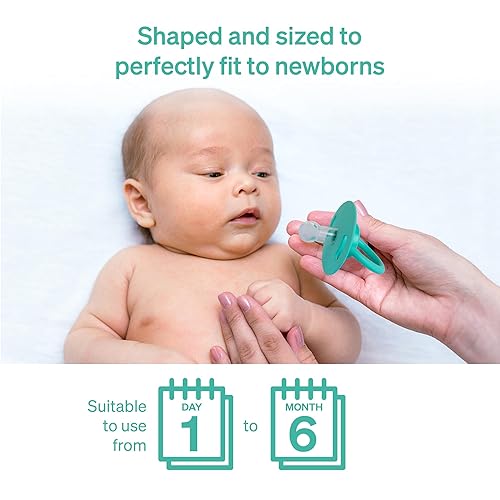 Miniatura 4 de LoveNoobs - Chupete simétrico de LoveNoobs, paquete de 4, chupetes de 0 a 6 meses, kit de iniciación para bebé, maniquí de silicona para recién