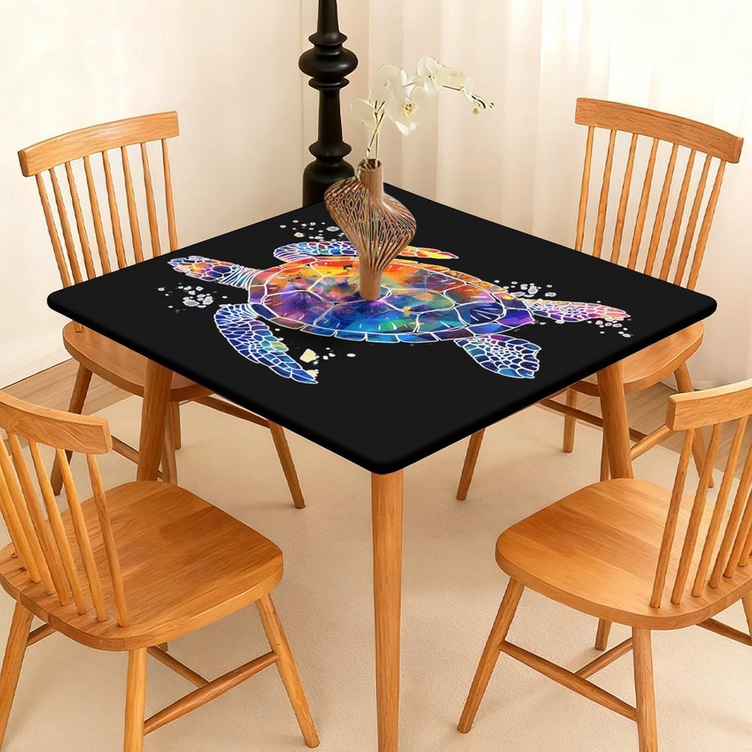 Hawaiian Honu Sea Turtle Square Tablecloth Print Table Cloths Table Cover Wedding Party Holiday Decor
