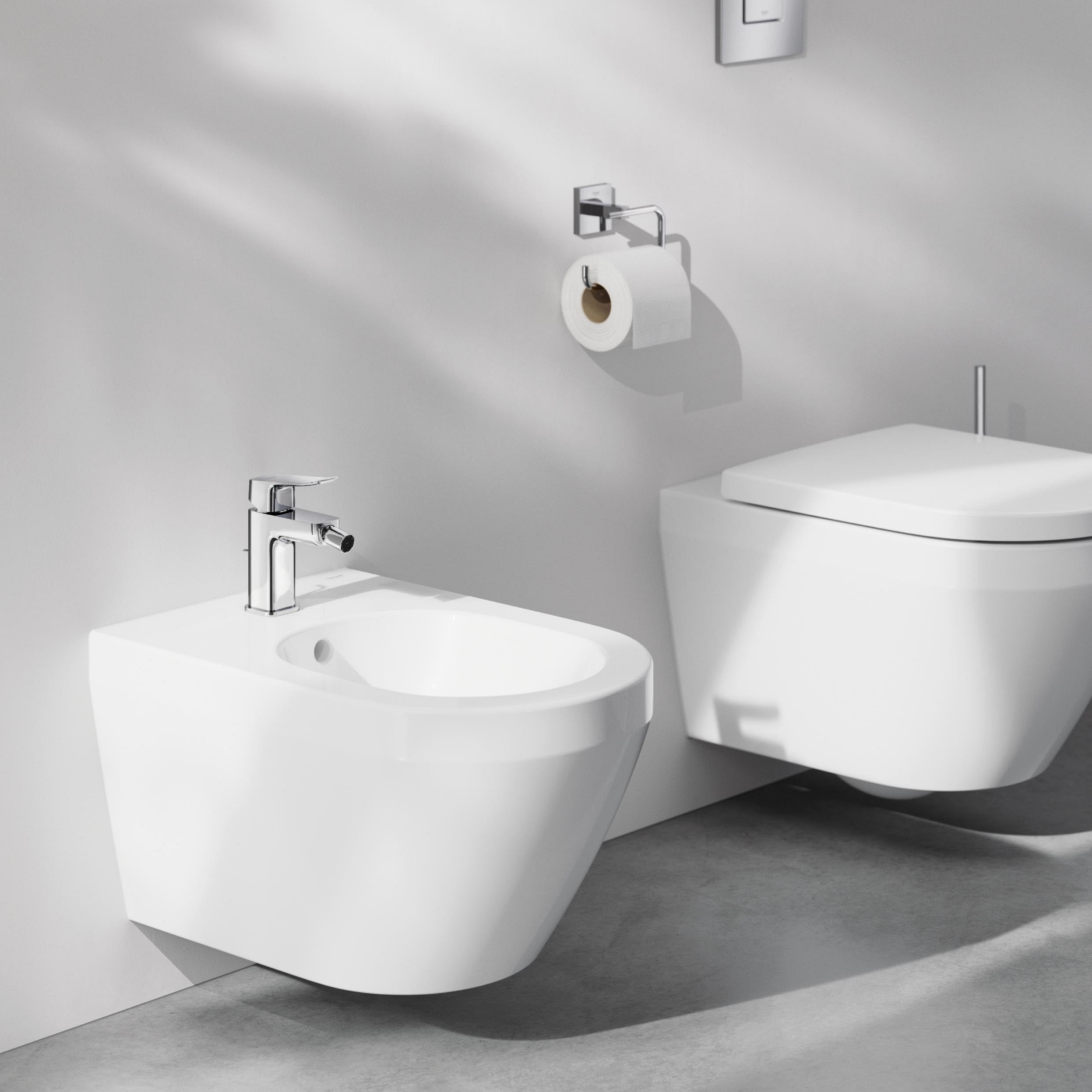 GROHE Dice Rubinetto miscelatore per bidet con piletta click-clack (S-Size 151 mm, snodo a sfera, cartuccia ceramica 28 mm, risparmio idrico, facile da installare), cromo, 1018770000