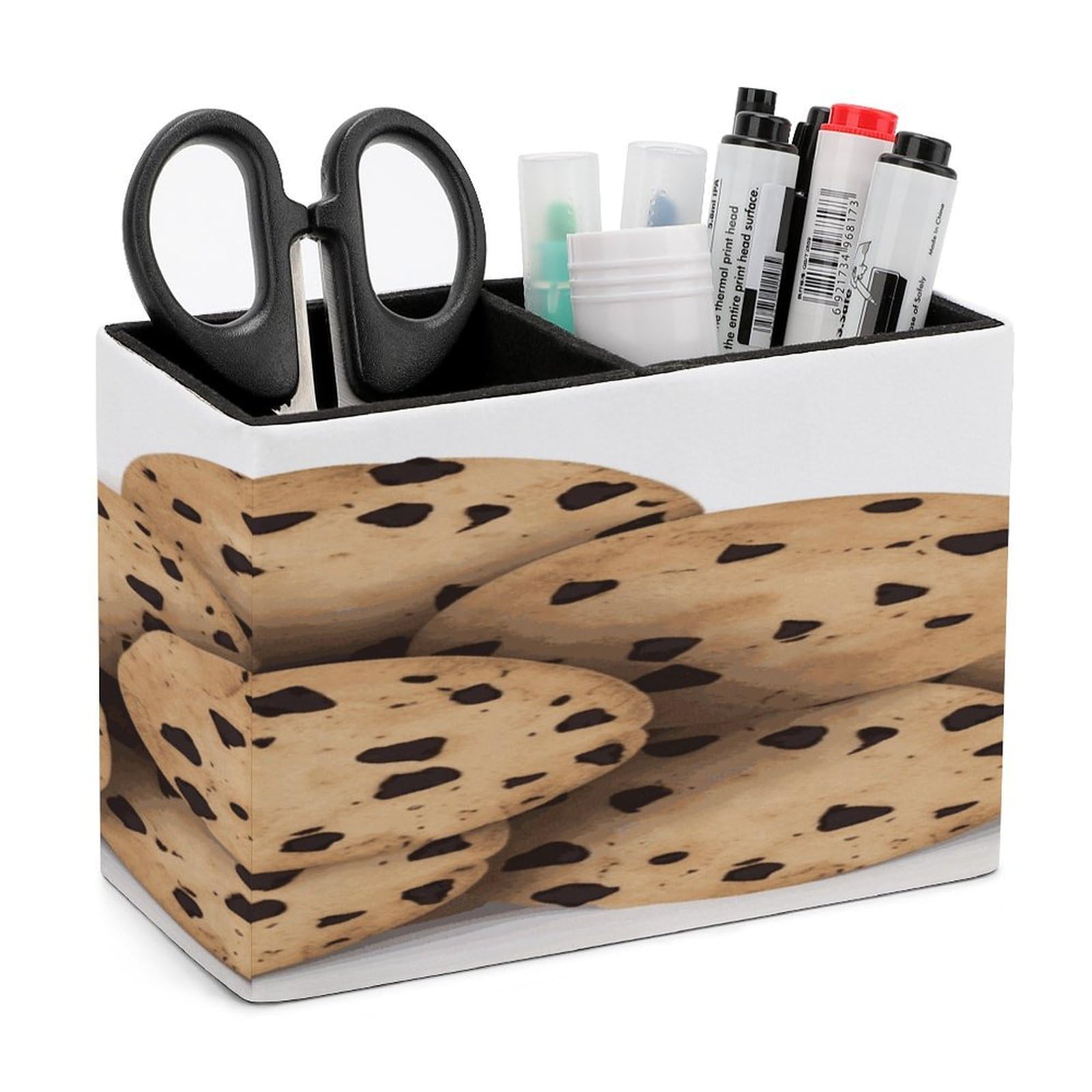 Organiseur de bureau en cuir pour crayons et pinceaux nomades