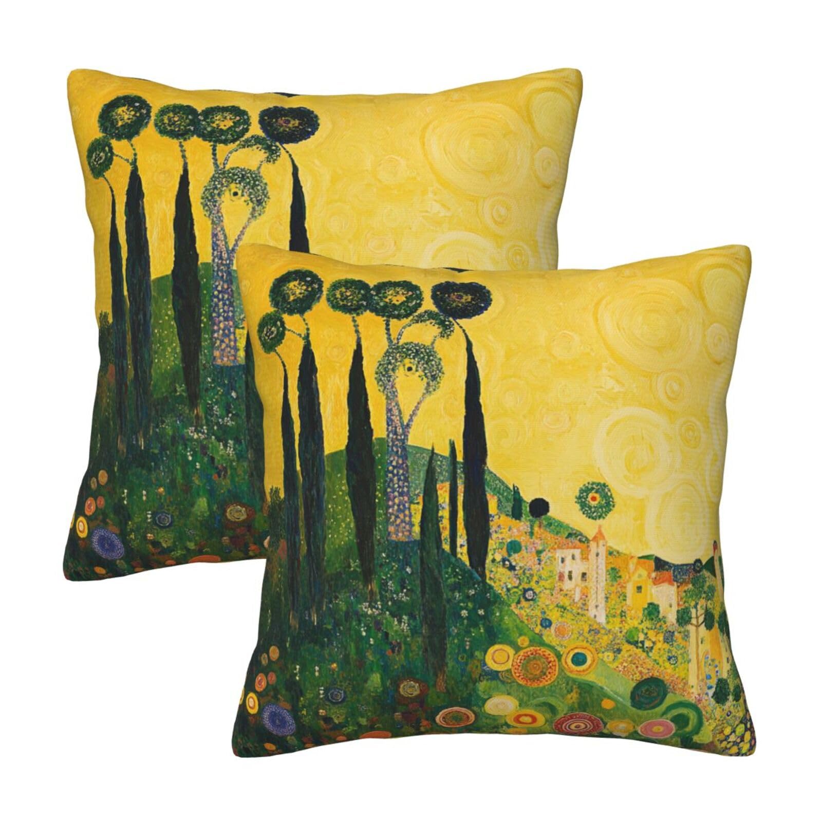 Taekifiyy Vintage Throw Pillow Covers 18x18 Inch Set of 2 Decorative Cushion Cases for Couch Living Room Bedroom