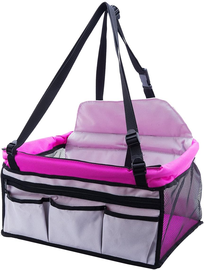 EXPAWLORER Pet Booster Seat Carrier for Car, Multi Function Deluxe Travel Bag for Small Dogs