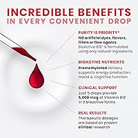 Vista 5 de Pure TheraPro BioActive Vegan Metilada Vitamina B12 Sublingual Líquida Metilcobalamina, Hidrocobalamina y Adenosilcobalamina 1,000 mcg por gota
