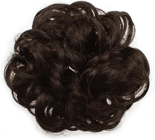 Miniatura 2 de Cabello sintético despeinado, grueso, extensiones para coleta, cabello recogido