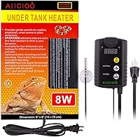 Vista 11 de Aiicioo Termostato para debajo del tanque - Alfombrilla térmica para reptiles con control de temperatura Alfombrilla térmica para reptiles