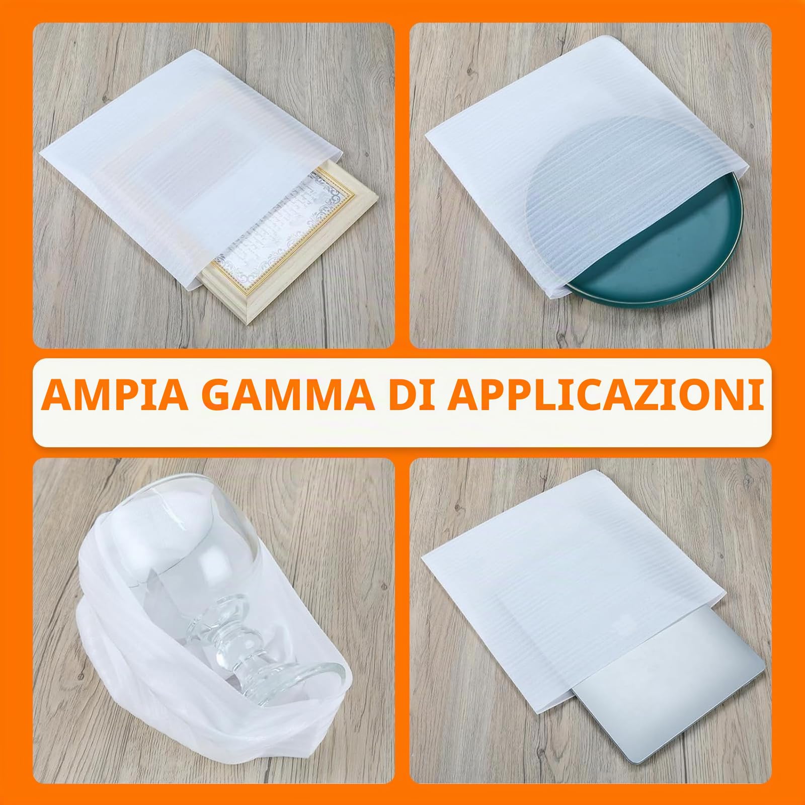 Pluriball Fogli in Poliuretano Espanso 20 x 20 cm 100 pezzi per Imballaggio