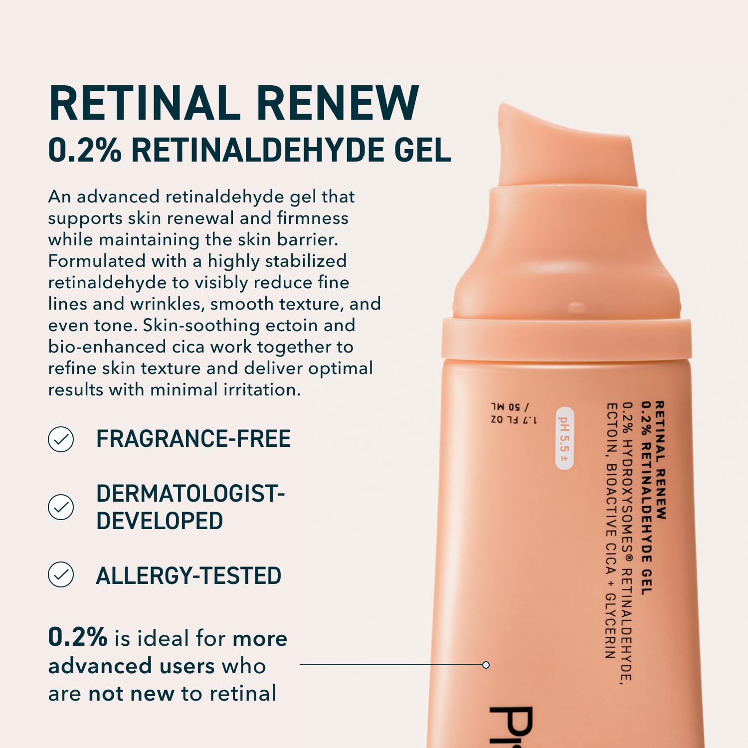 Prequel Skin Retinal Renew – 0.2% Retinaldehyde Gel with Ectoin, Cica & Jojoba Oil – Smooths Texture, Firms & Evens Tone – Supports Skin Barrier – Dermatologist Developed – Low-Irritation Retinoid