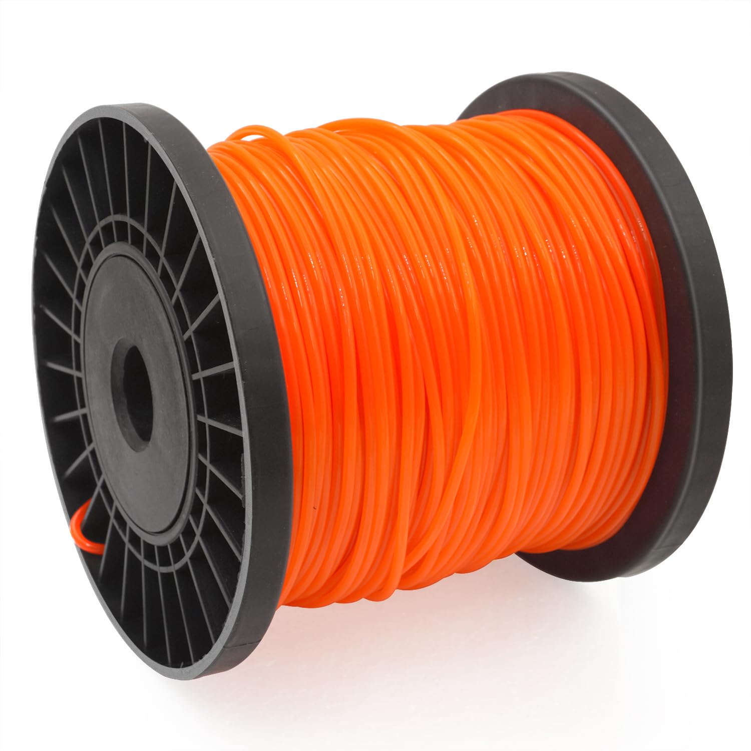 2,4 mm x 100 m Rasentrimmerschnur Rund Mähfaden Trimmerfaden Fäden, Nylonschnur Rasentrimmerfaden für Garten Rasentrimmer und Elektro-Trimmer, Orange I24X