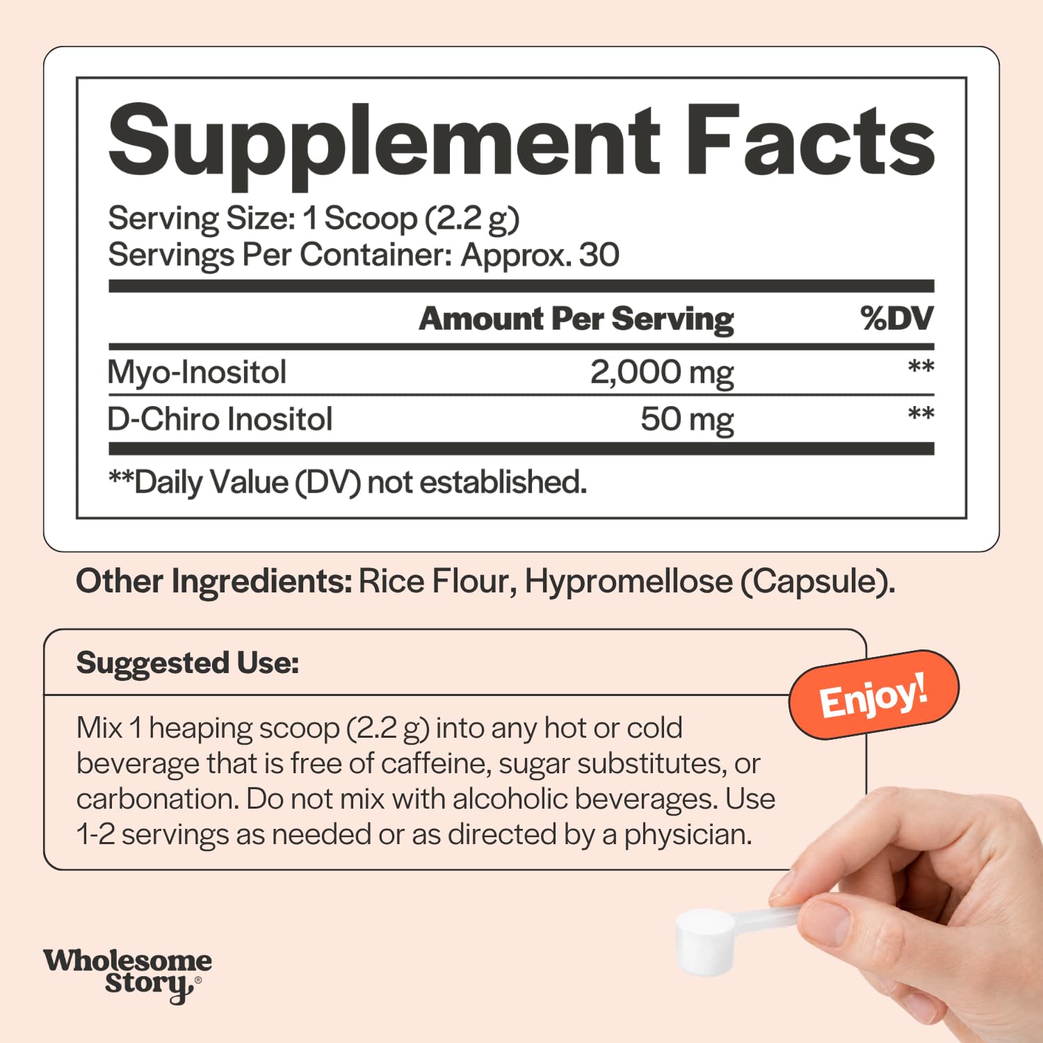 Myo-Inositol & D-Chiro Inositol Supplement Powder for Women | Hormonal Balance & Healthy Ovarian Function Support | Vitamin B8 | Great Alternative to Capsules | 40:1 Ratio | 30 Servings — Amazon image 4