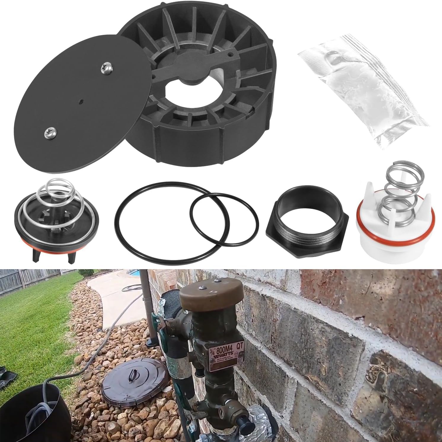 1" Repair Kit Replace for Watts RK 800M4-T 0887728 Repair Kit for 1" 800M4 LF800M4 Pressure Vacuum Breaker Total Repair Kit