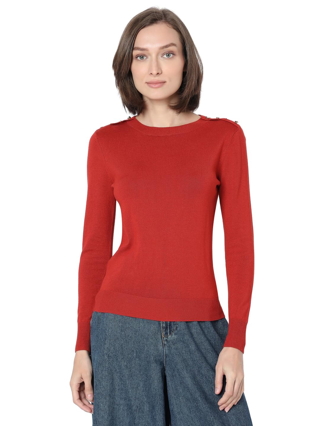 vero moda Women's Viscose Casual Pullover Sweater-picture-24