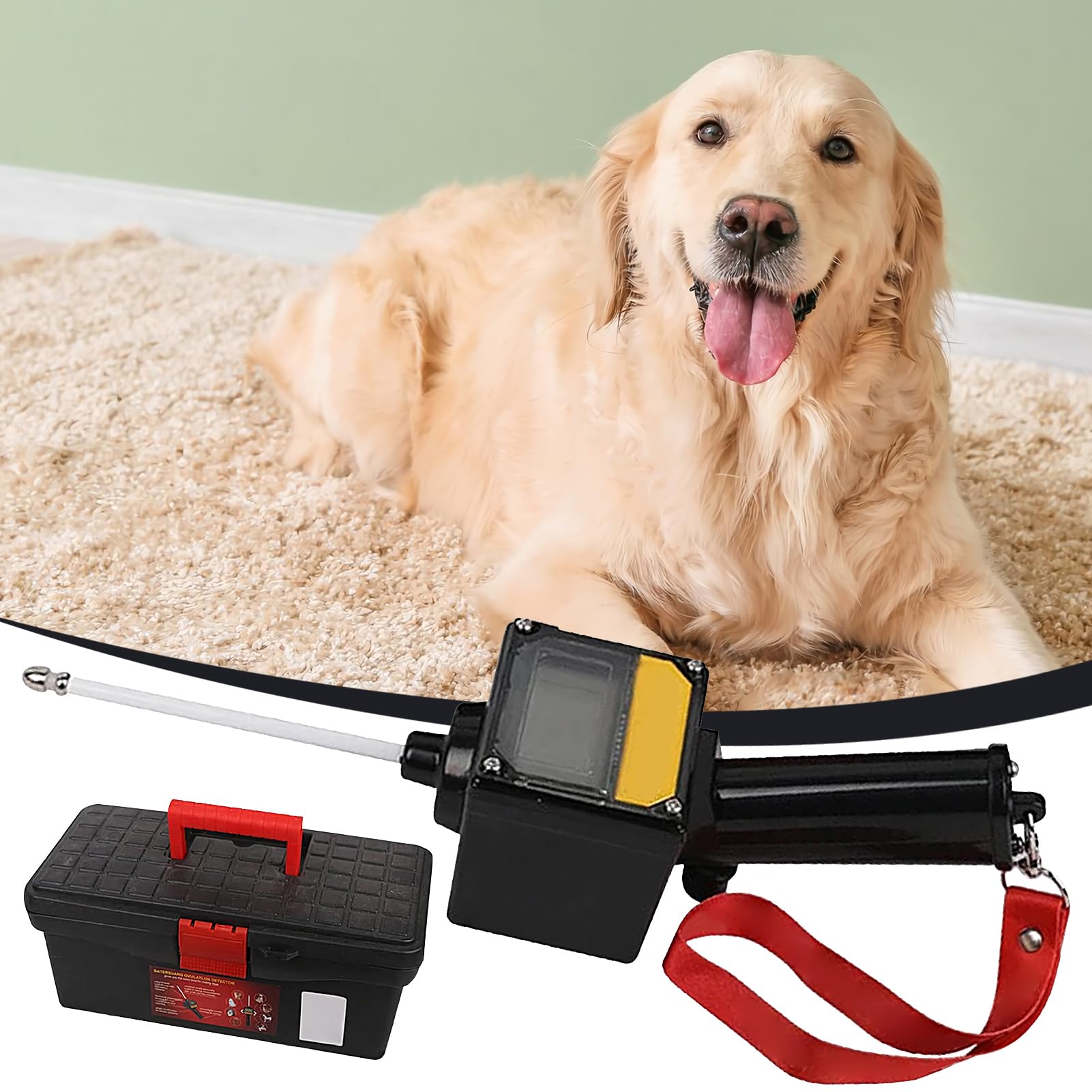 Hunde-Ovulations-Detektor – Schwangerschaftstest für Hunde | Welpenzuchtbedarf mit Umhängeband | Schwangerschaftstest für Hunde 2 Zoll mit magnetischer Sonde | Zuchtzubehör