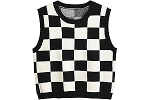 Women's Y2K Checkered Sleeveless Crop Tank Top