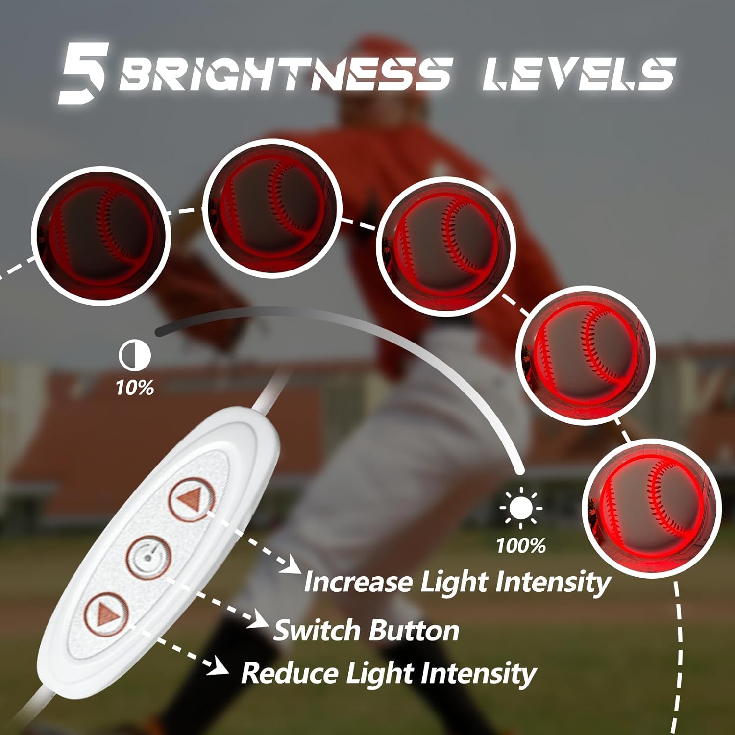 Baseball Neon Sign, Dimmable Baseball LED Neon Light for Fans, Sports Themed Neons Signs Light for Home Bedroom Man Cave Playroom College Dorm Club Birthday Party Decor - Image 4