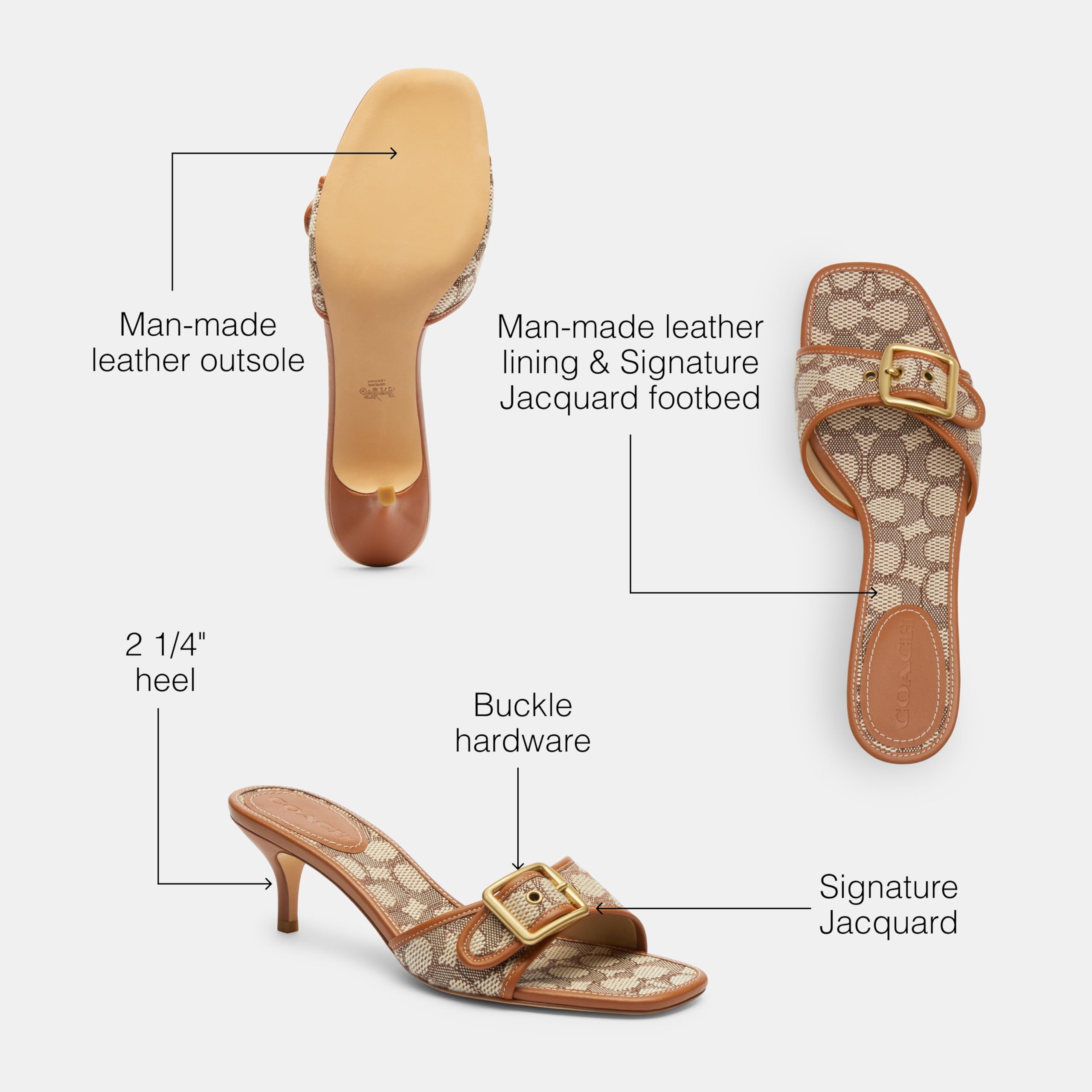 Coach Women's Margot Sandal Platform: 7.5 Cocoa/Burnished Amber