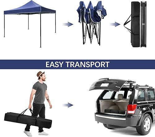 Miniatura 4 de Tienda de campaña desplegable de 10 x 10 pies, tienda de campaña plegable comercial al aire libre con bolsa de transporte con ruedas, bolsa de arena