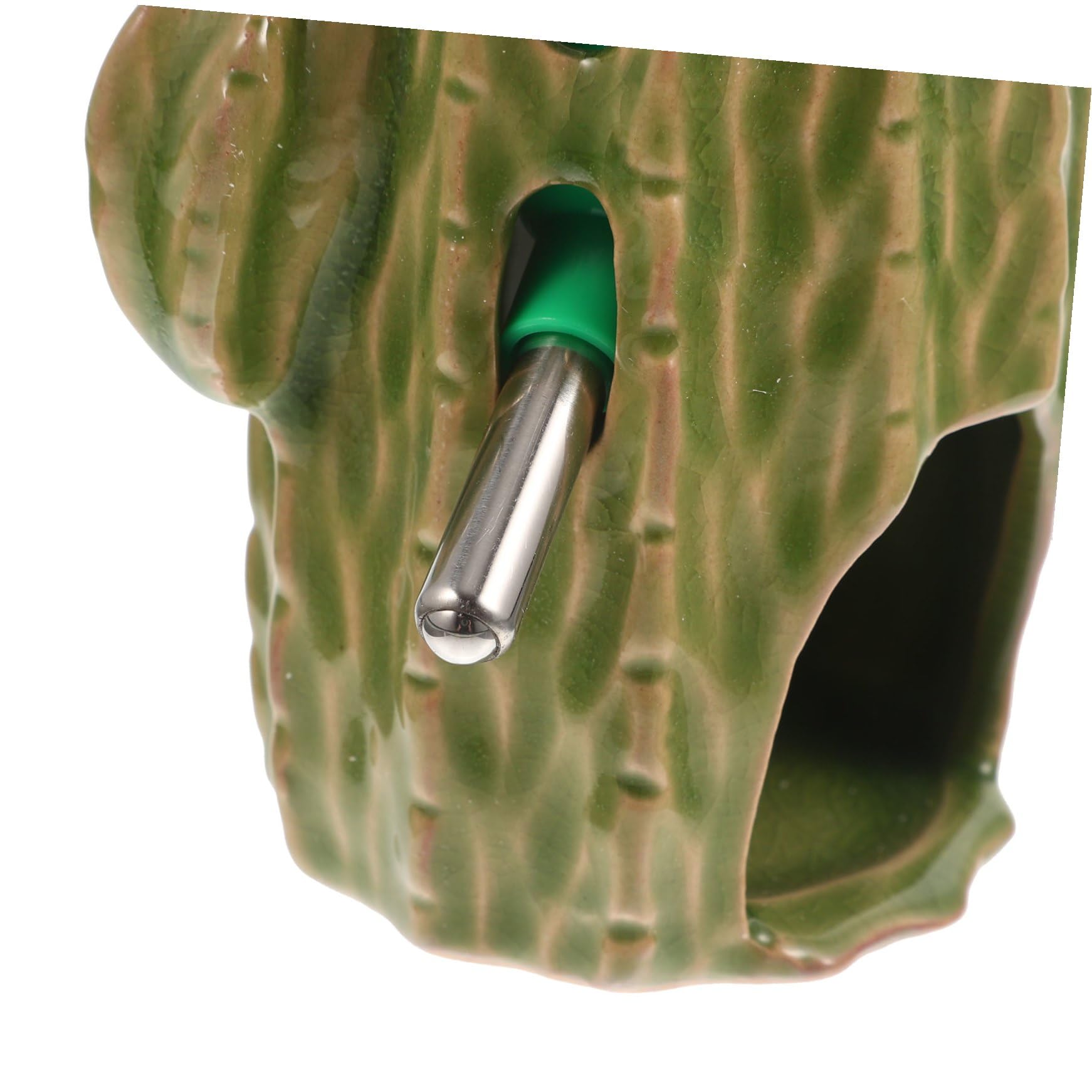 Biberón para Hámster de Cerámica 80ml, 1 Juego, Verde | Diseño Transparente, Nivel Visible, Uso Sencillo, Formato Práctico para Chinchilla y Mascotas Pequeñas