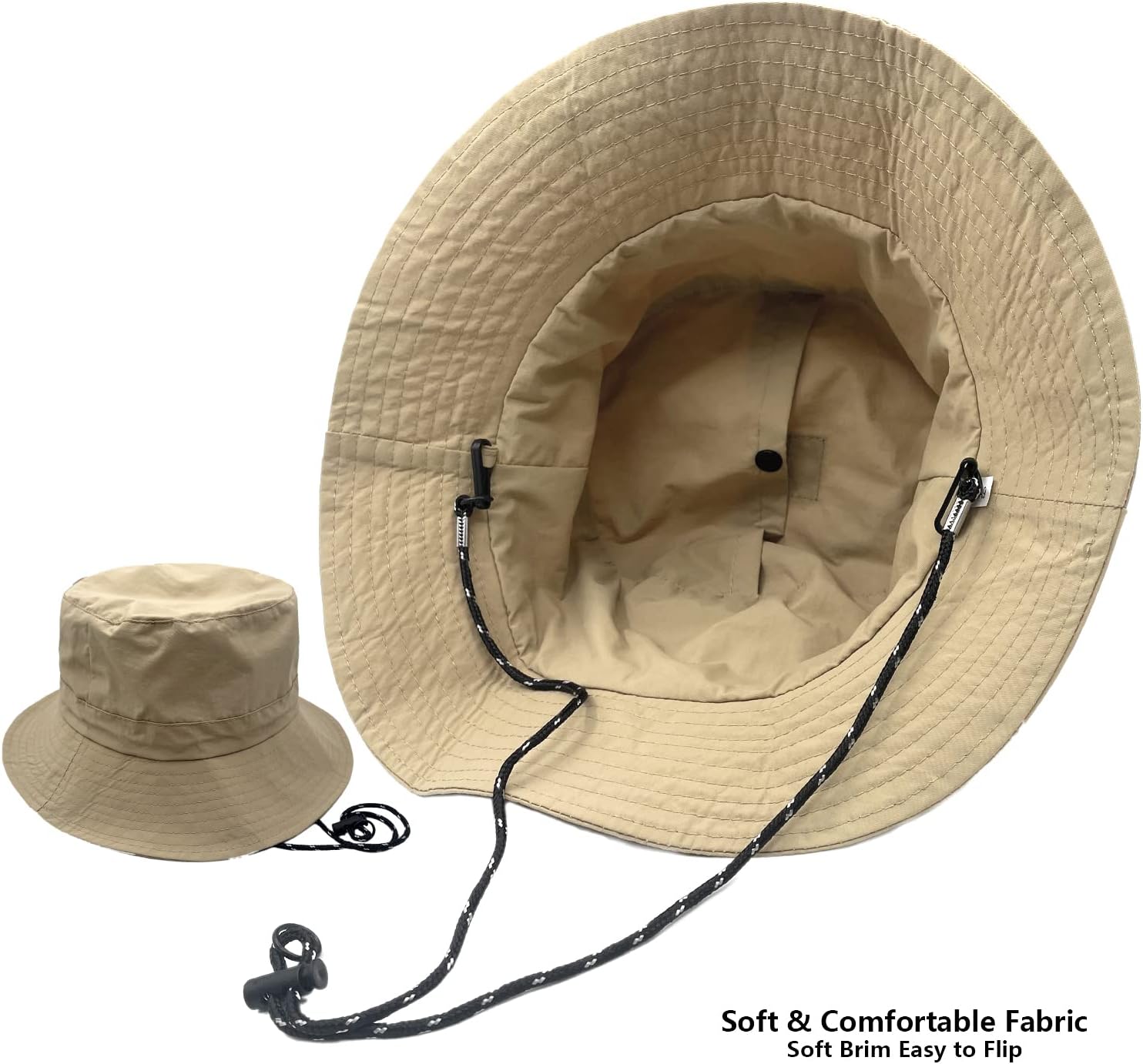 woogwin Waterproof Bucket Rain Hat with Chin Strap Quick Dry Packable Boonie Sun Hat Safari Hat UV Protection - Image 5