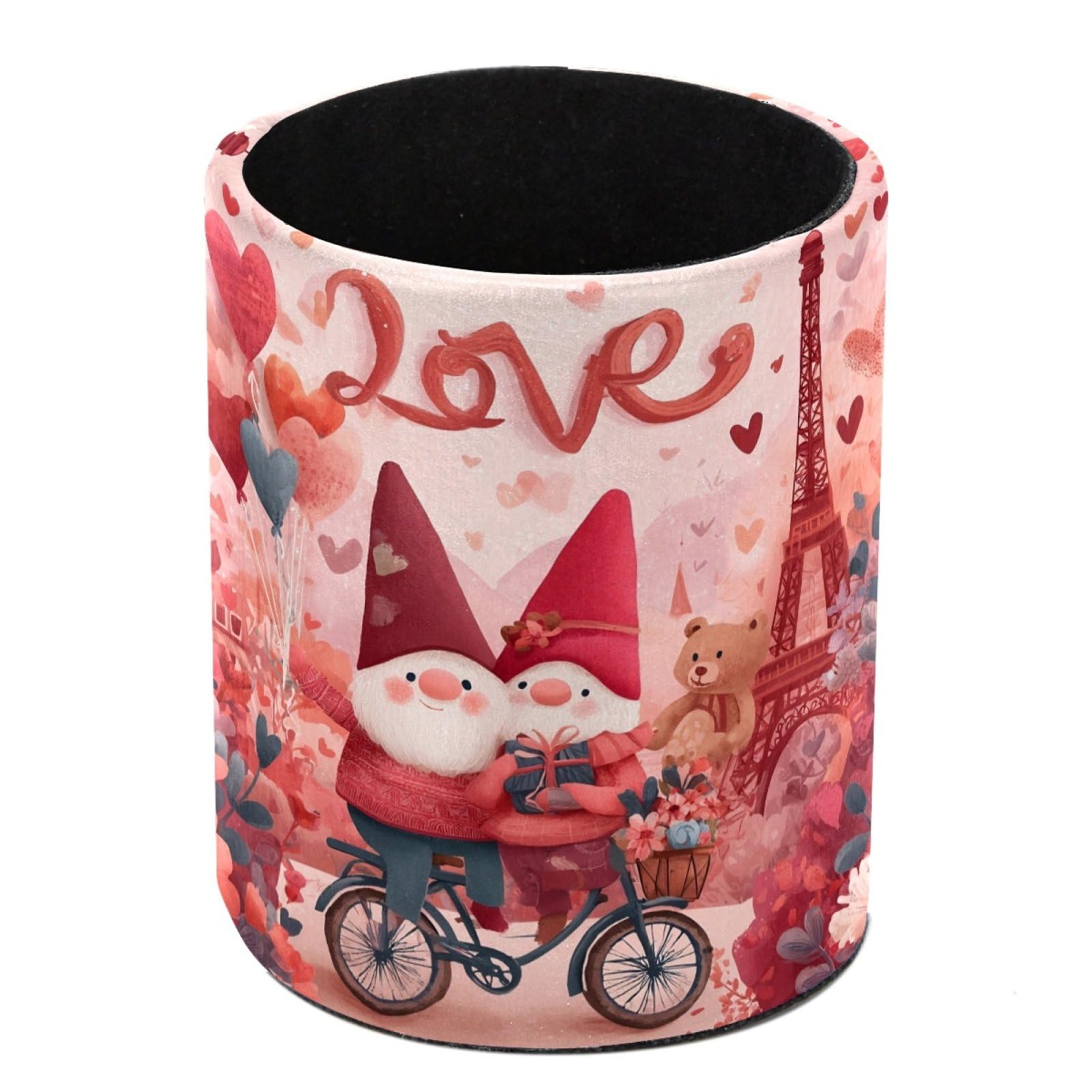 FWJZDSP Gnomes Pencil Cup Pen Organizer Makeup Brush Holder for Office Home Countertop Desk Accessory Storage