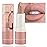 LZYLLS Matte Nude Lipstick,Paper Tube Lipsticks for Women,Bold & Intense Colors,Non-Stick Cup Not Fade Silky Smooth Velvet Lipgloss Set Lip Stick Matte Lipstick Lip Makeup Gifts(Nude)