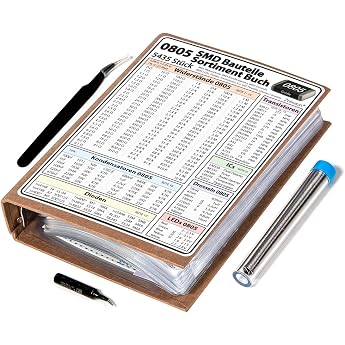 SMD SMT 0805 Electronic Components Set 5435 Pieces Assortment with Resistors Capacitors Diodes Transistors for Soldering