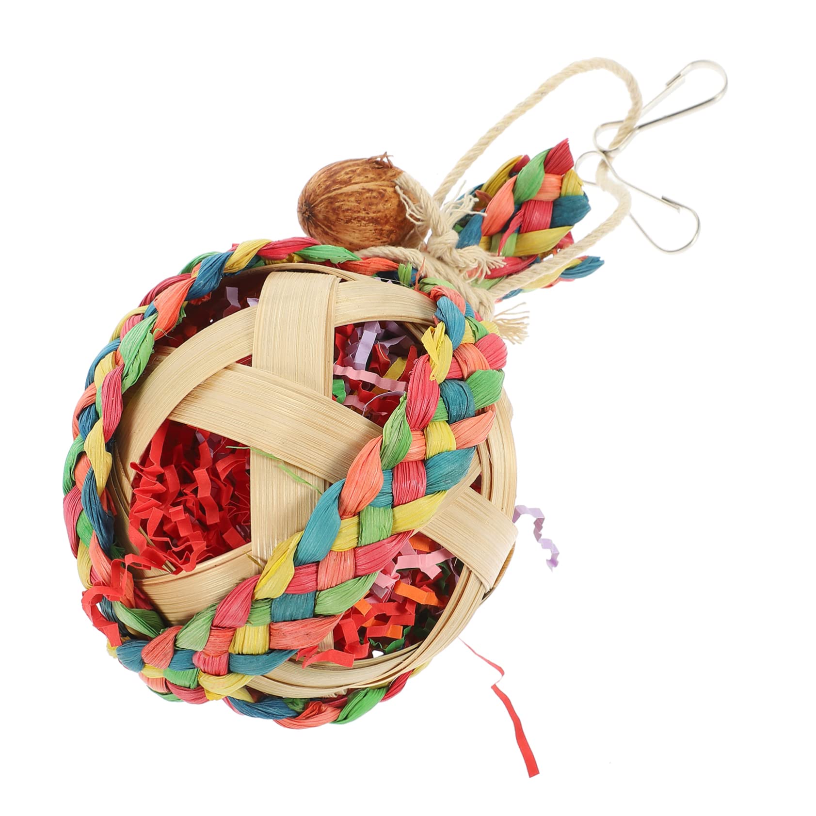 VANZACK 5pezzi Giochi Per Pappagalli Naturale Giocattolo Da Appendere Per Uccelli Sicuro e Resistente Accessorio Divertente Per Pappagalli e Altri Uccelli Design Decorativo Per Gabbie e