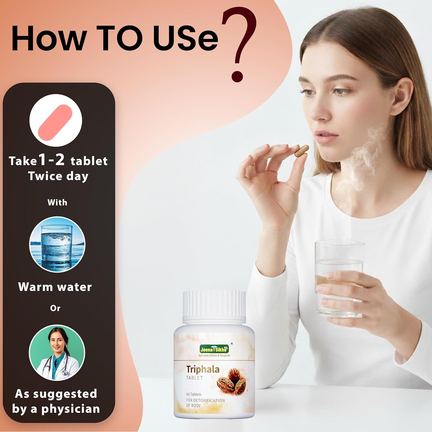 Jeena Sikho Triphala Tablets | Natural Digestive Wellness Supplement | Naturally Blended With Triphala Extracts | Natural Health Multivitamin, 60 Tablets, Pack of 4 — Amazon image 8