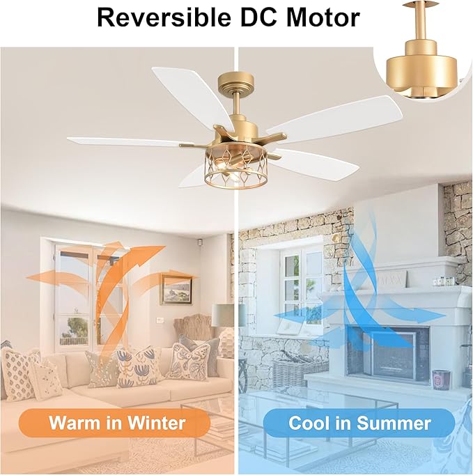 Ventilador de Techo 52 Pulgadas Con Luz Control Remoto 110V miniatura 7