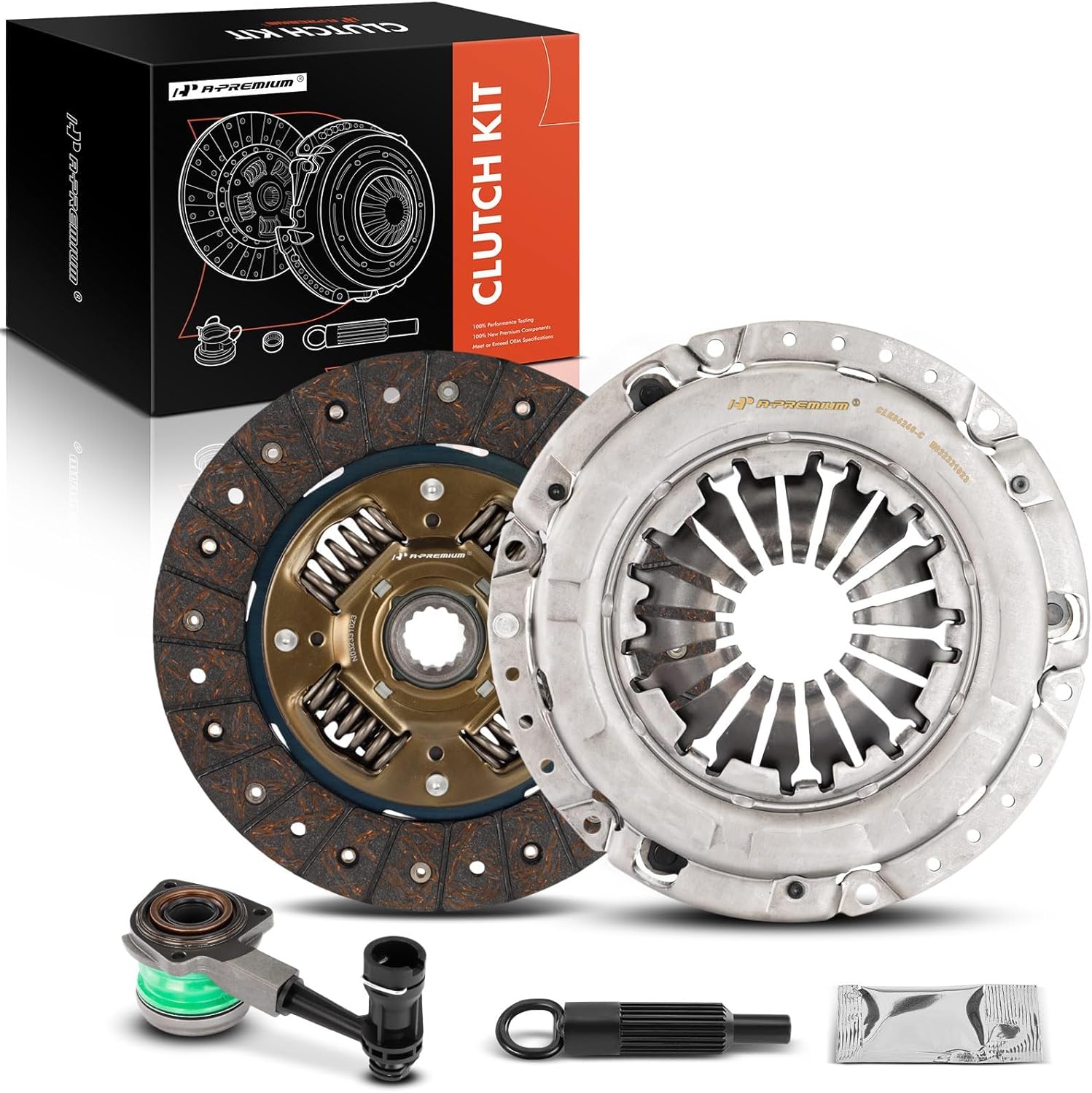 A-Premium Transmission Clutch Kit with Slave Cylinder Set Compatible with Chevrolet HHR 2006-2011, Cobalt 2005-2010 & Pontiac G5 2007-2009, Pursuit 2005-2006, 2.2L 2.4L, Replace# 12582699, L04246