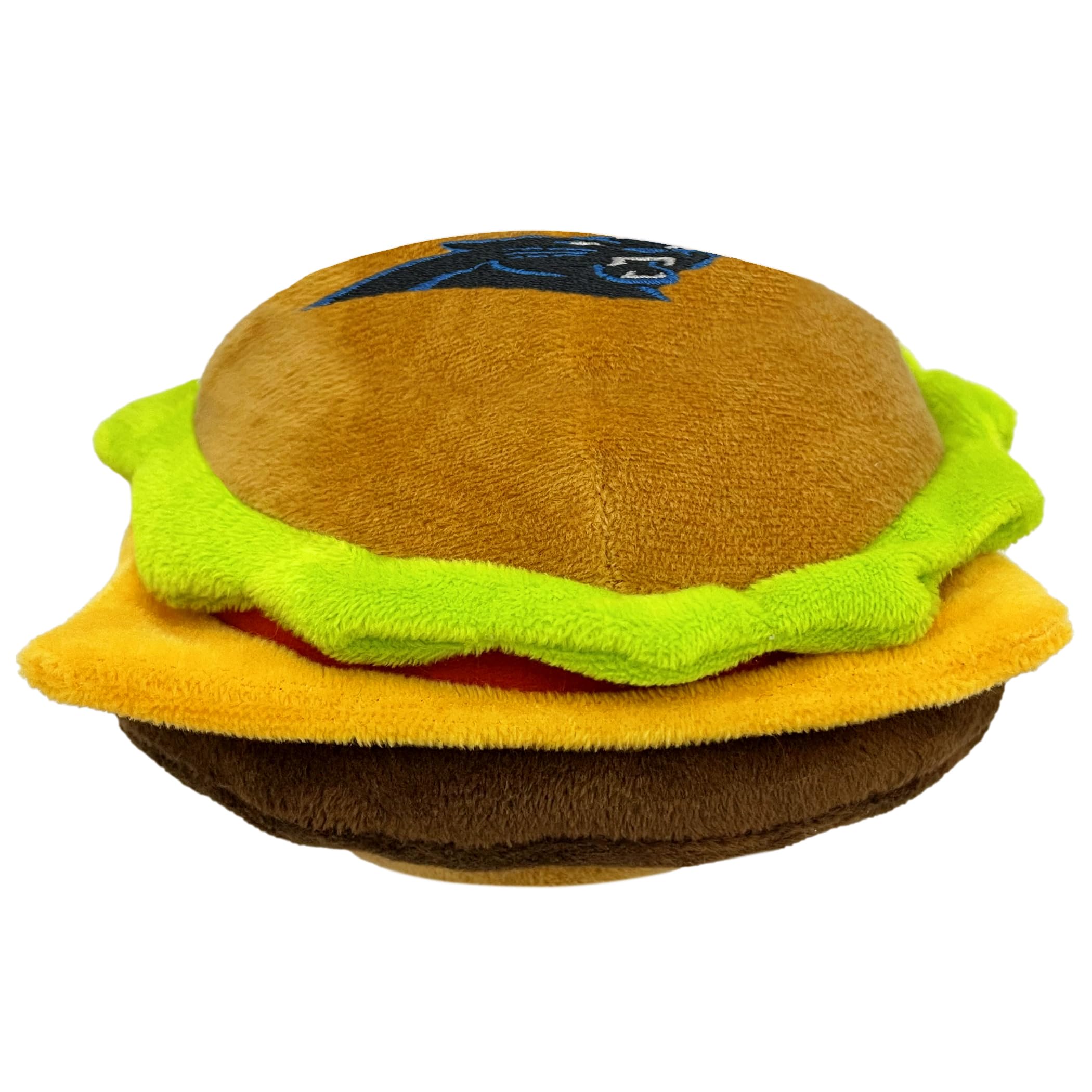 Pets First NFL Carolina Panthers Football Stadium Snax zestaw upominkowy, zestaw 3 zabawek dla psów z wewnętrznymi piszczałkami. Zabawki dla psów o tematyce piłkarskiej z logo drużyny NFL