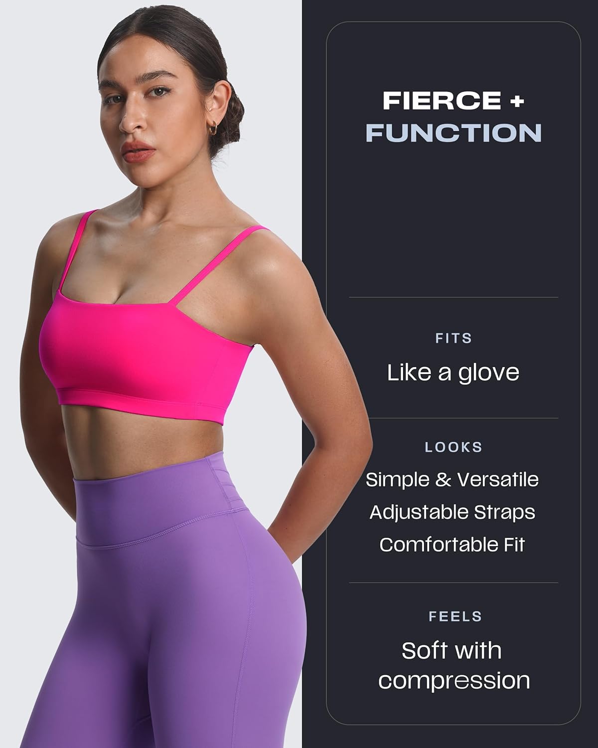 Aoxjox Women's Workout Bandeau Bras Training Fitness Running Yoga Crop Tank - Image 2