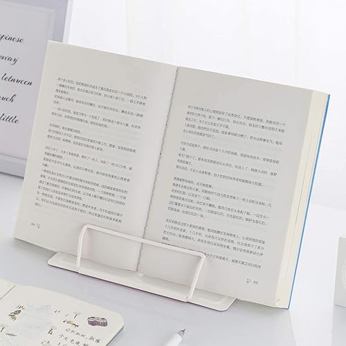 Miniatura 9 de MSDADA - Soporte de libros, para leer en el escritorio, de metal, ajustable, para documentos, transportable, resistente, ligero, para tabletas,