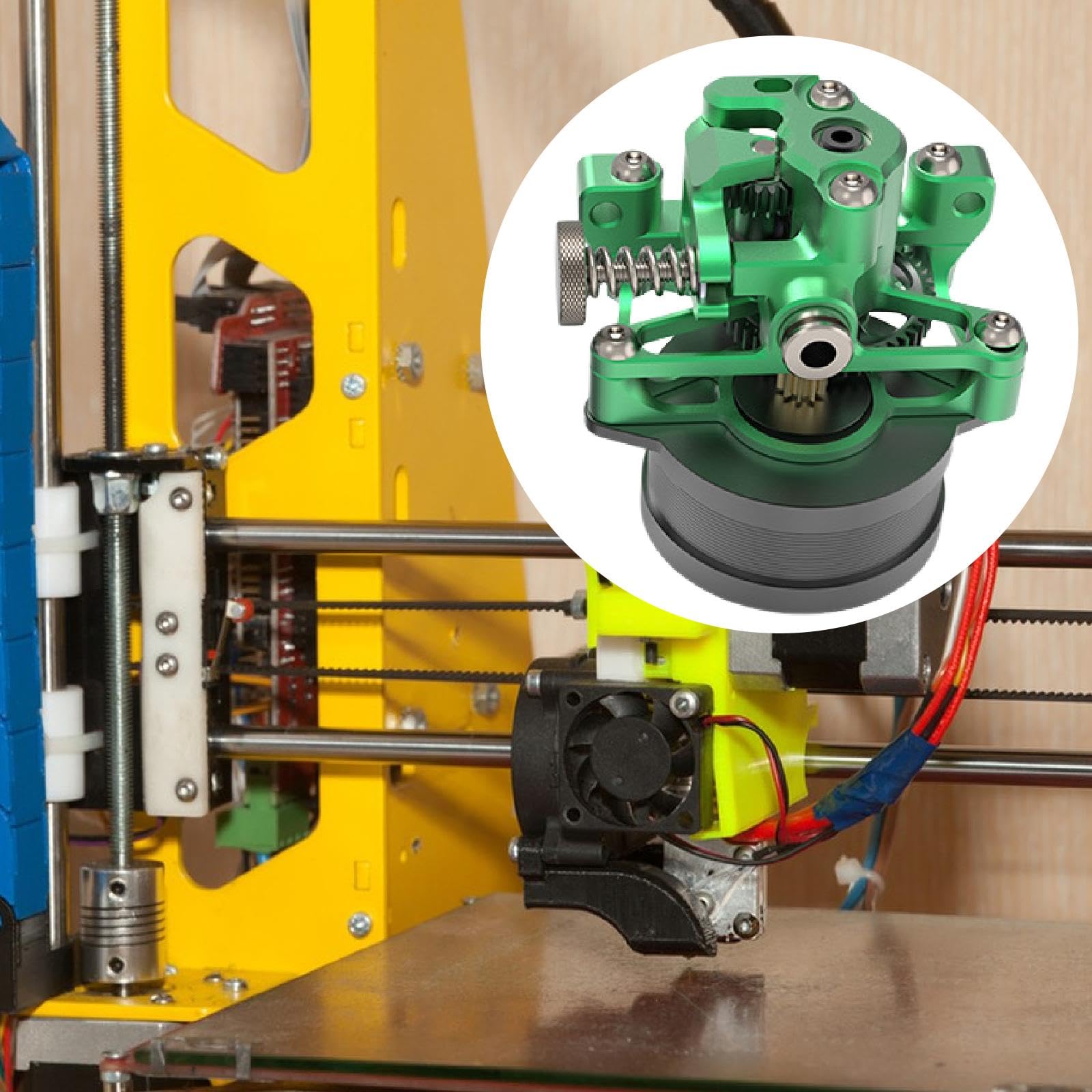 Estrusore per stampante 3D, componente di ricambio per ingranaggi aggiornato, facile installazione, estrusore per filamento di alimentazione per, Verde