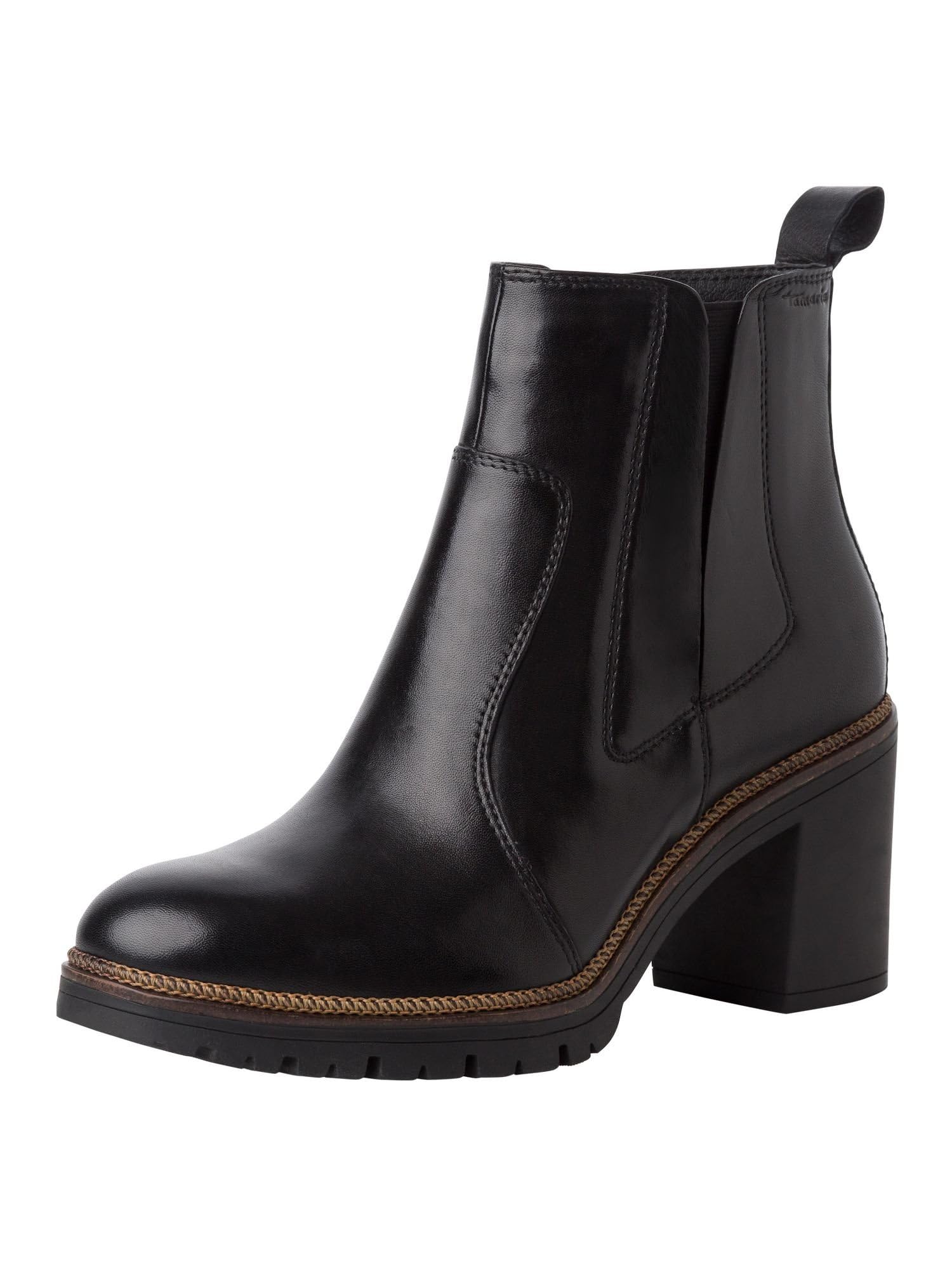 Tamaris Women's Classic Boots, Women's Boots, Touchit Footbed, Black (Black Leather), 7.5 UK