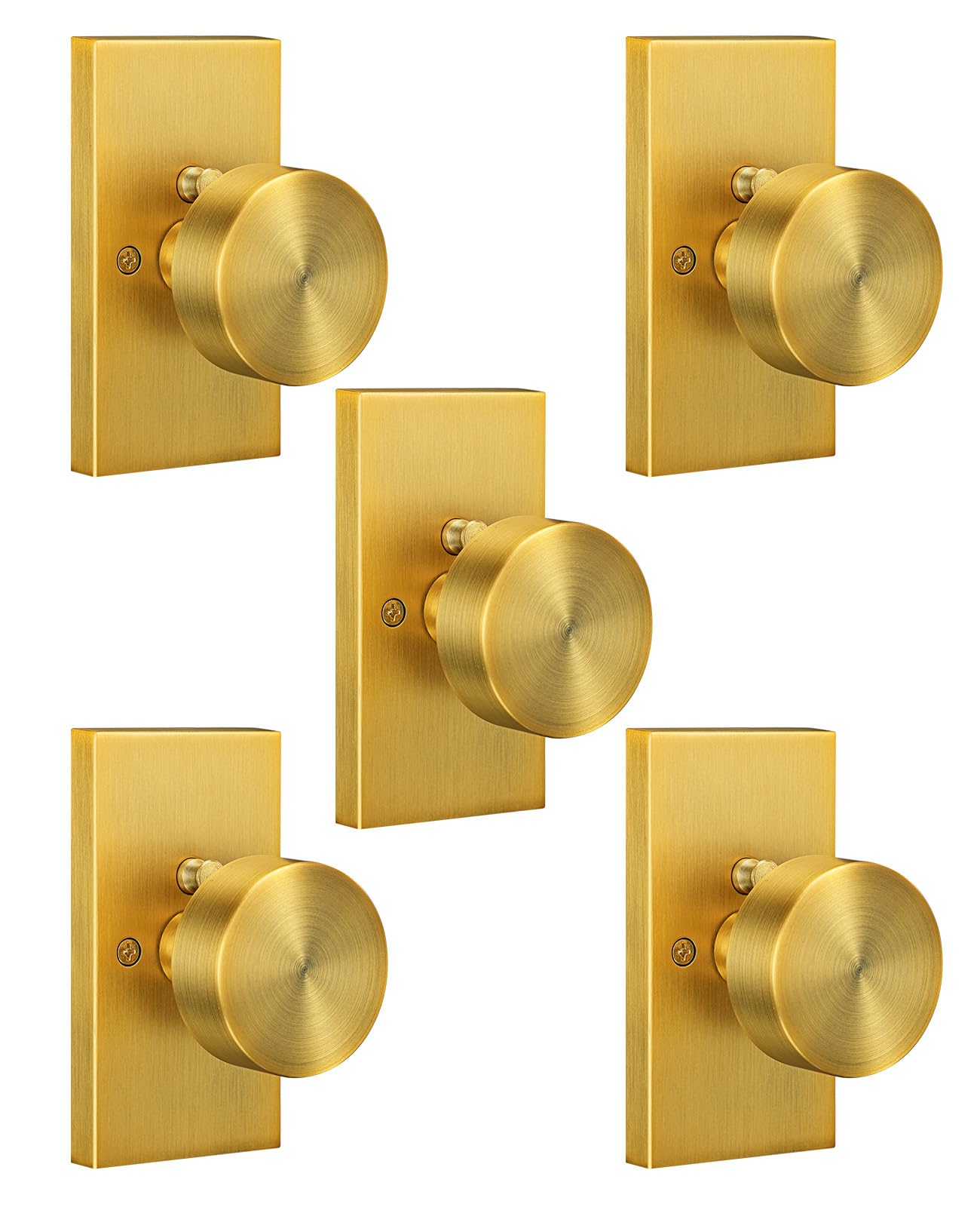Satin Chrome Privacy Door Knobs - Lock & Release -12