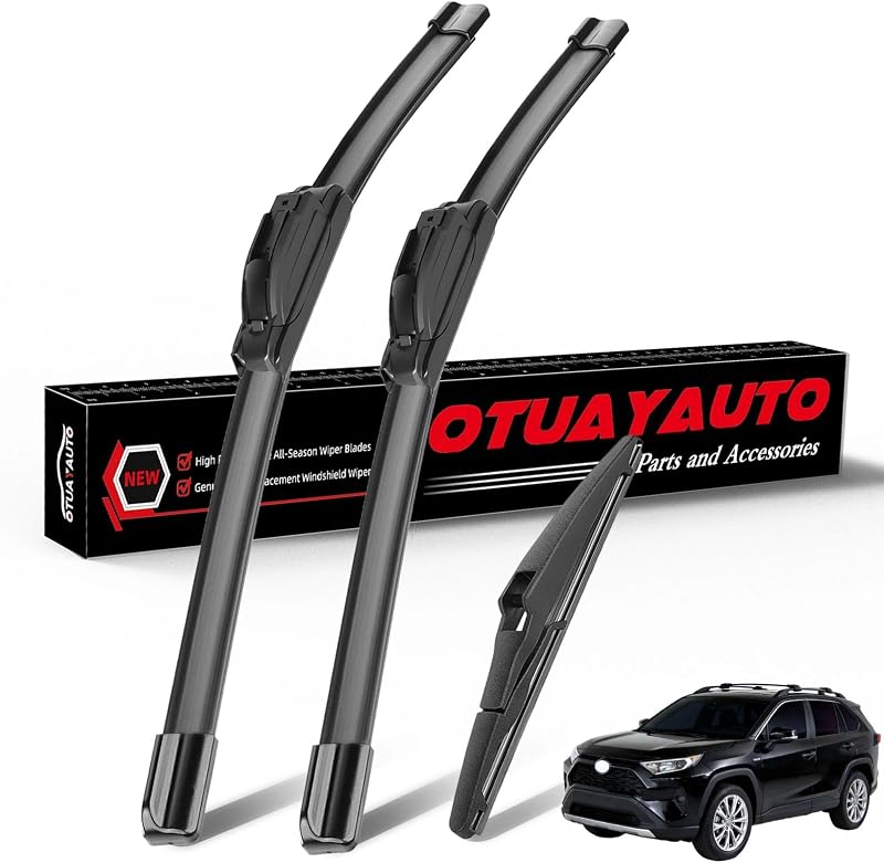 Palhetas do limpador de para-brisa OTUAYAUTO para Toyota RAV4 2019–2023 e Mazda 5 2006–2015 – Kit com 3