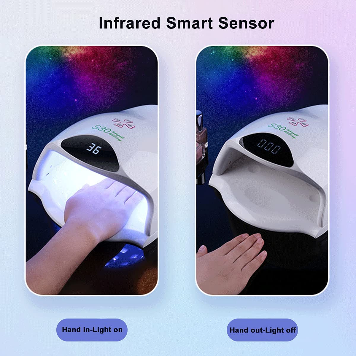 Lampa do paznokci Suszarka do paznokci 80 W Lampa LED UV do paznokci Bezprzewodowy Profesjonalny Akumulator Lampa UV LED do paznokci z 3 ustawieniami timera do manicure i pedicure