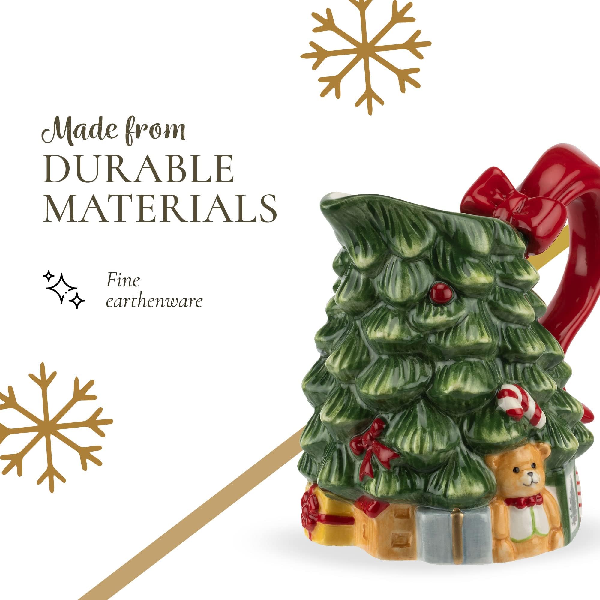 Spode Ciotola Per Mescolare Albero Di Natale Con Beccuccio - 22,9 Cm - 2 Litri - Lavabile In Lavastoviglie E Microonde