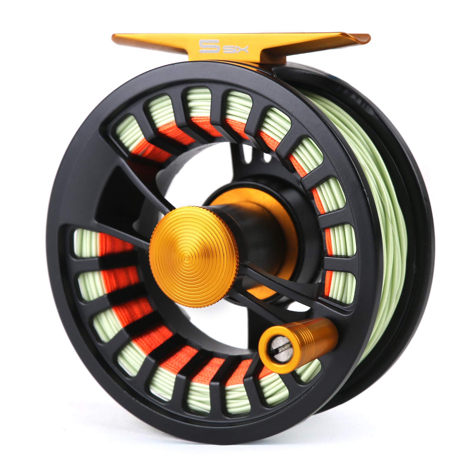 M MAXIMUMCATCH Maxcatch Tail Fly Fishing Reel Waterproof Light Weight Large Arbor Teflon Disc with CNC-machined Aluminum Alloy Body 5/6 7/8wt (Super Light Reel with Line Pre-Loaded, 5/6wt)
