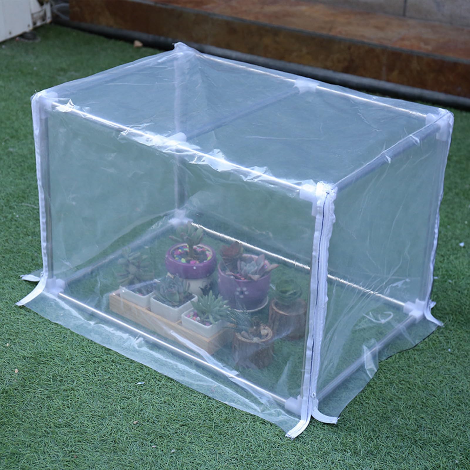 Mini Szklarnia 60x30x30 cm Namiot Roślinny | Przezroczysta Szklarnia Na Stół Do Uprawy Wewnętrznej Na Stół Balkon Ogród Taras Patio Zimą Dla Kwiatów Na Werandzie I Przy