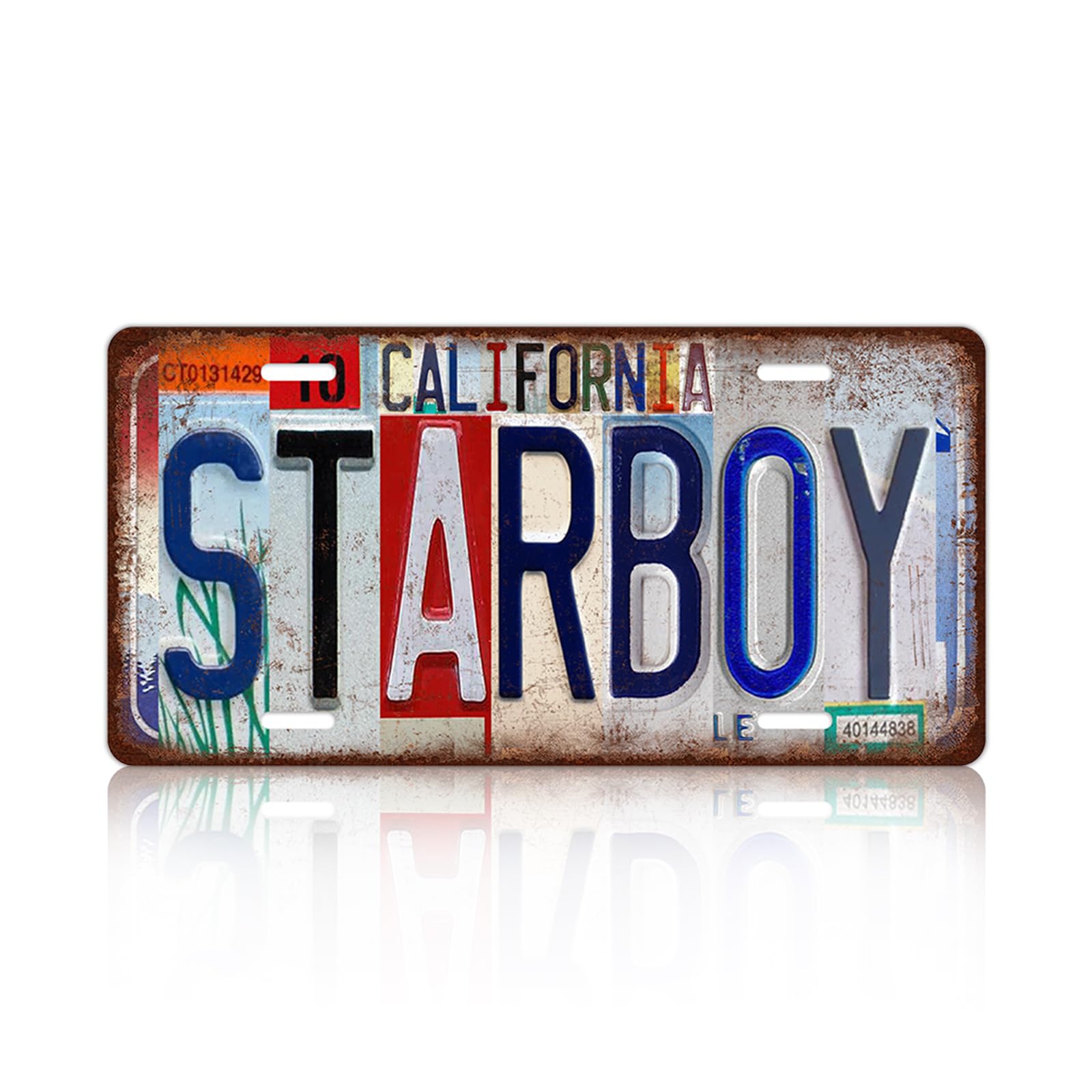Vintage City Wall Decor California Starboy License Plate