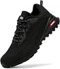 Kricely Trail Running Shoes Mens Breathable Lightweight Trainers Non-Slip Low Rise Walking Shoes