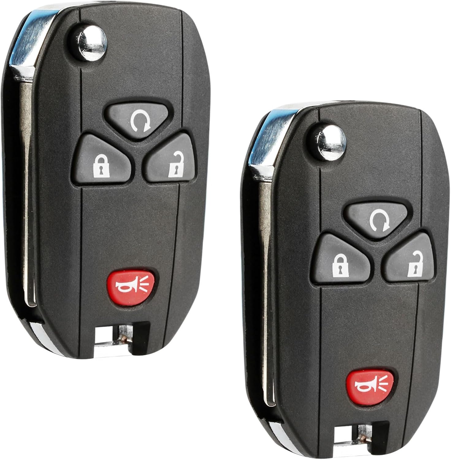 Flip Key Fob fits 2007-2016 Buick Cadillac GMC Chevy Saturn Keyless Entry Remote (15913421), Set of 2