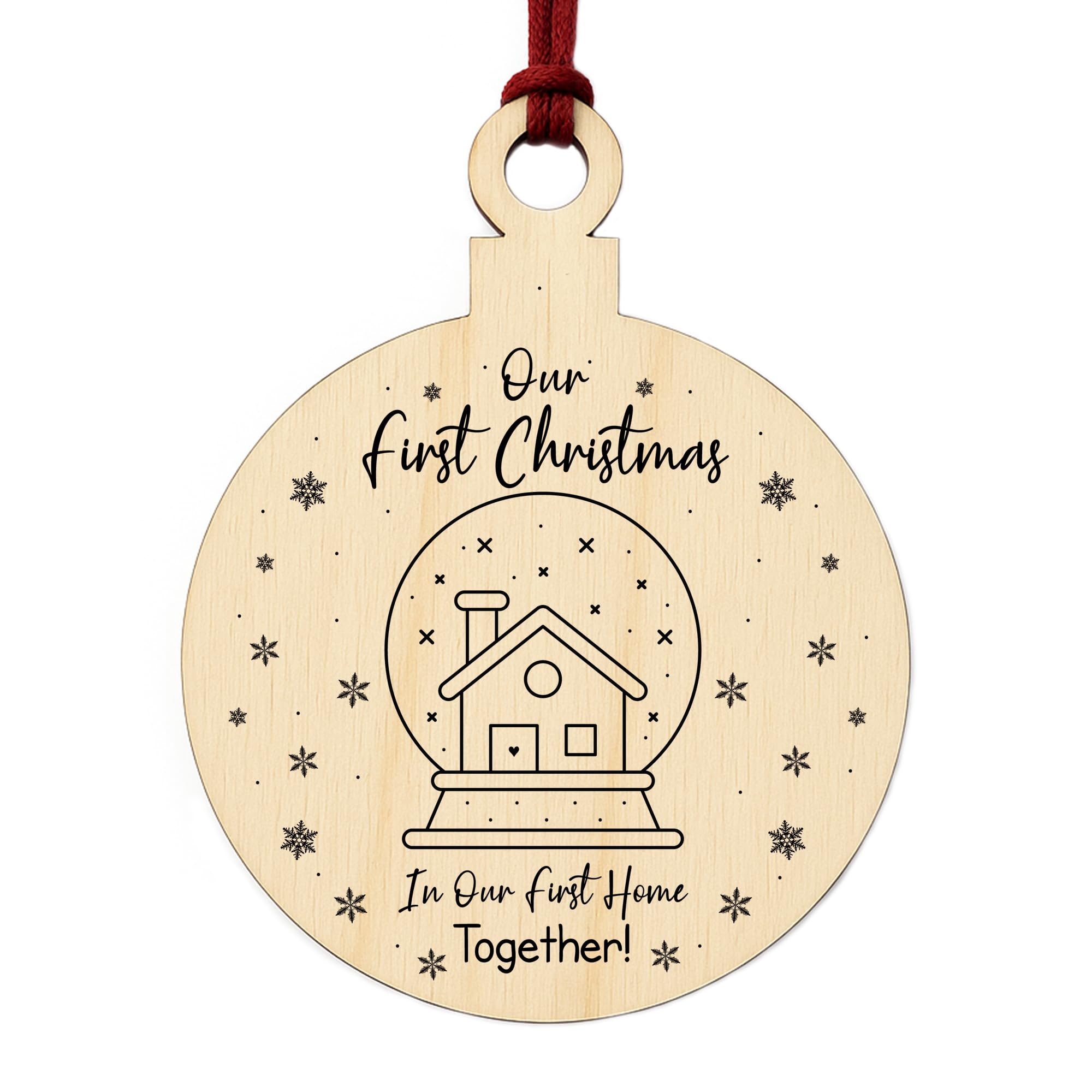 1st Christmas In Our First Home Together Wood Bauble Hanging Tree Decoration
